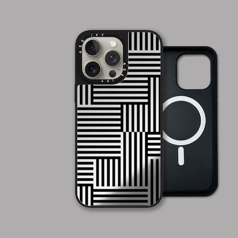 Monochrome New MagSafe Mirror 15, 14, 13, 12 iPhone Case