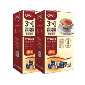 【预售】owl猫头鹰咖啡马来西亚进口速溶三合一特浓咖啡粉100条