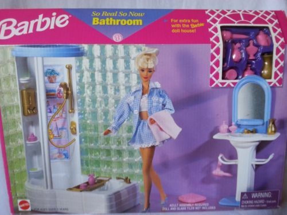 Barbie Silkstone Vanity 6分娃芭比小布梳妆台配套茶几家具-Taobao