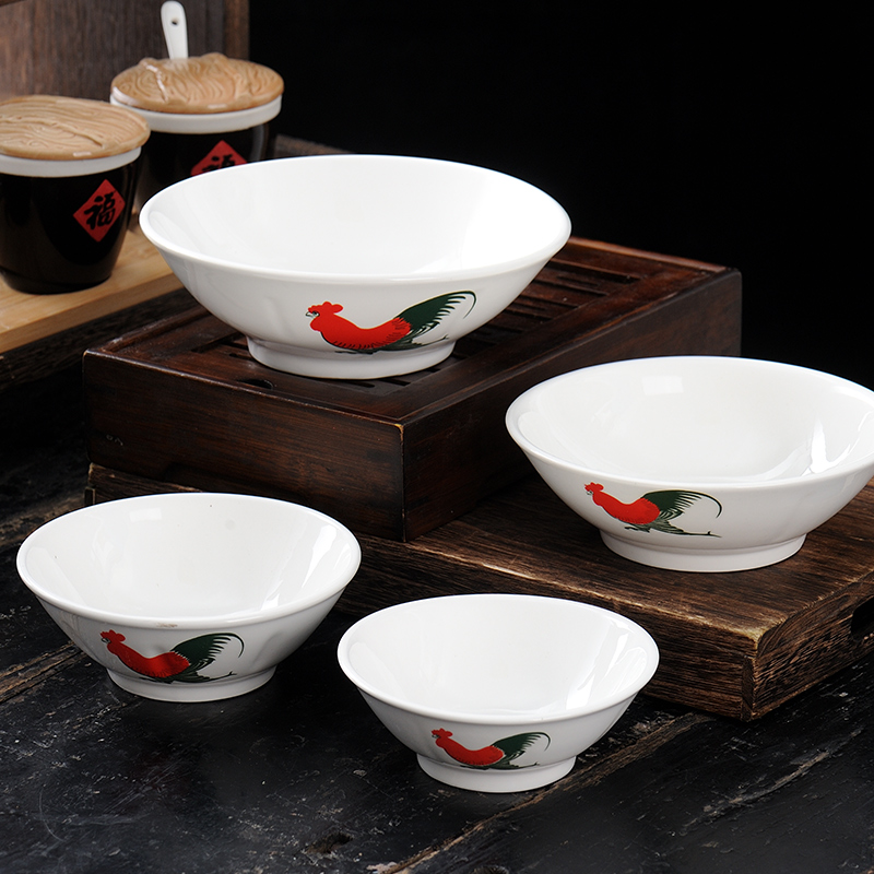 中式古风土碗吃饭小碗复古3.5寸6英寸古代酒碗仿古酒碗粗陶水浒传