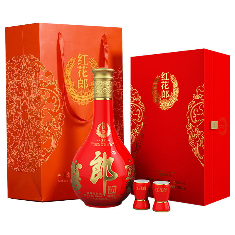 郎酒红花十五郎(15) 53度500ml*1 单瓶装酱香型白酒礼盒装评价- 淘宝网