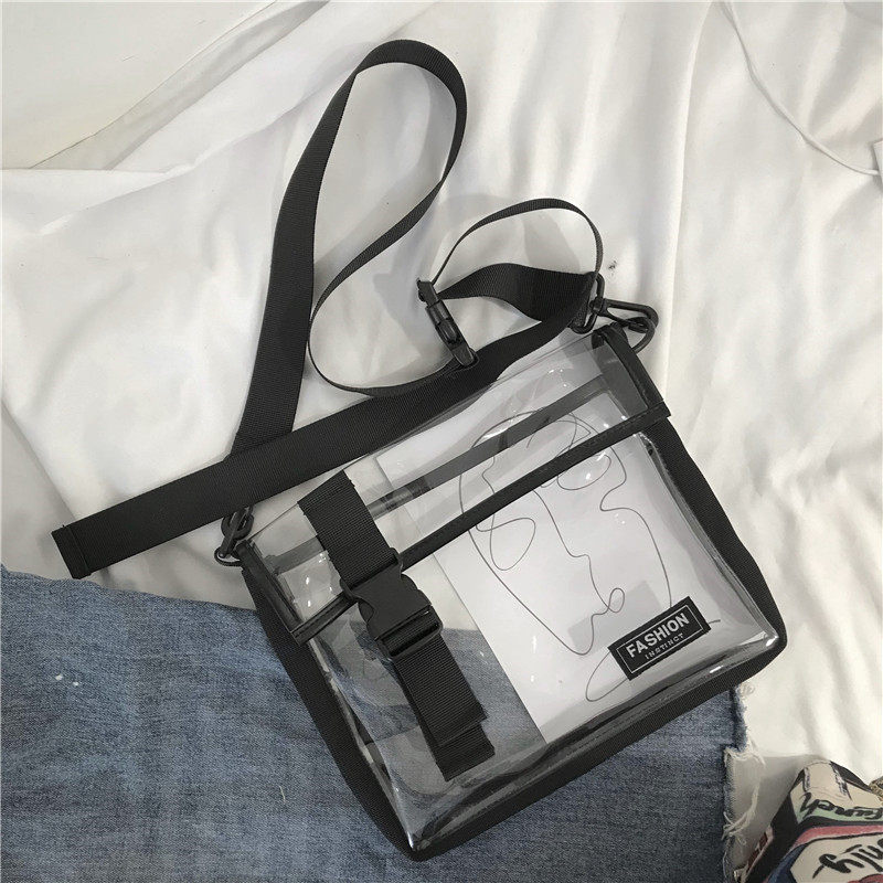 时尚潮包包女斜挎包大容量 网红同款2021最新版夏天ins果冻透明包