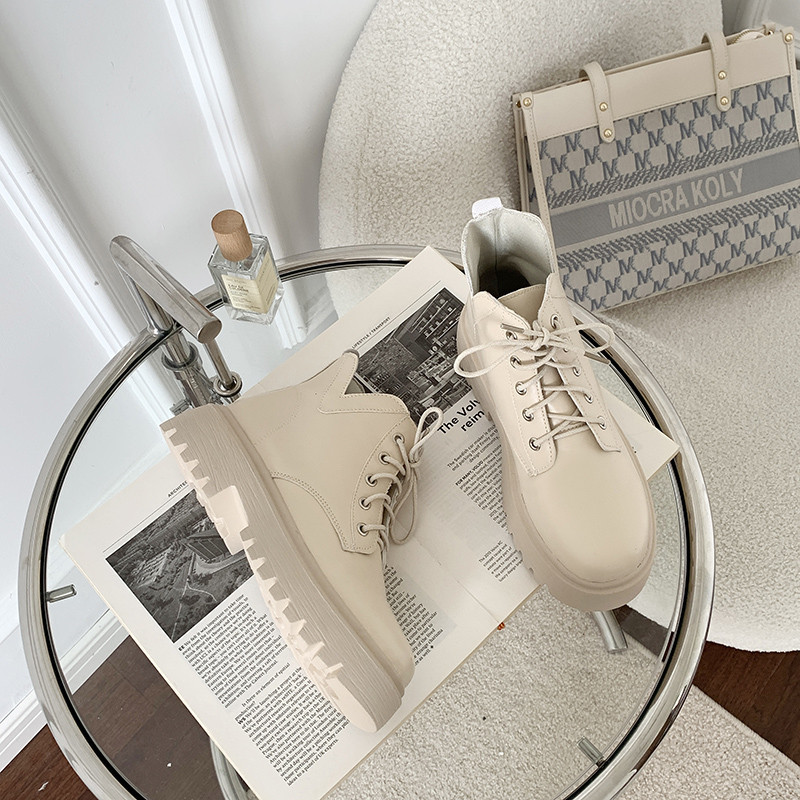 2021年新款秋季英伦风马丁鞋子厚底女潮ins酷短靴单靴女春秋靴子