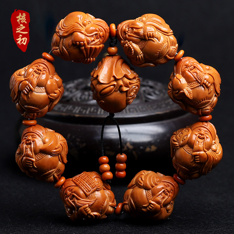 橄榄核手串苏工纯手工雕刻2.4大籽钟馗捉鬼橄榄胡雕刻核雕文玩男-淘宝网