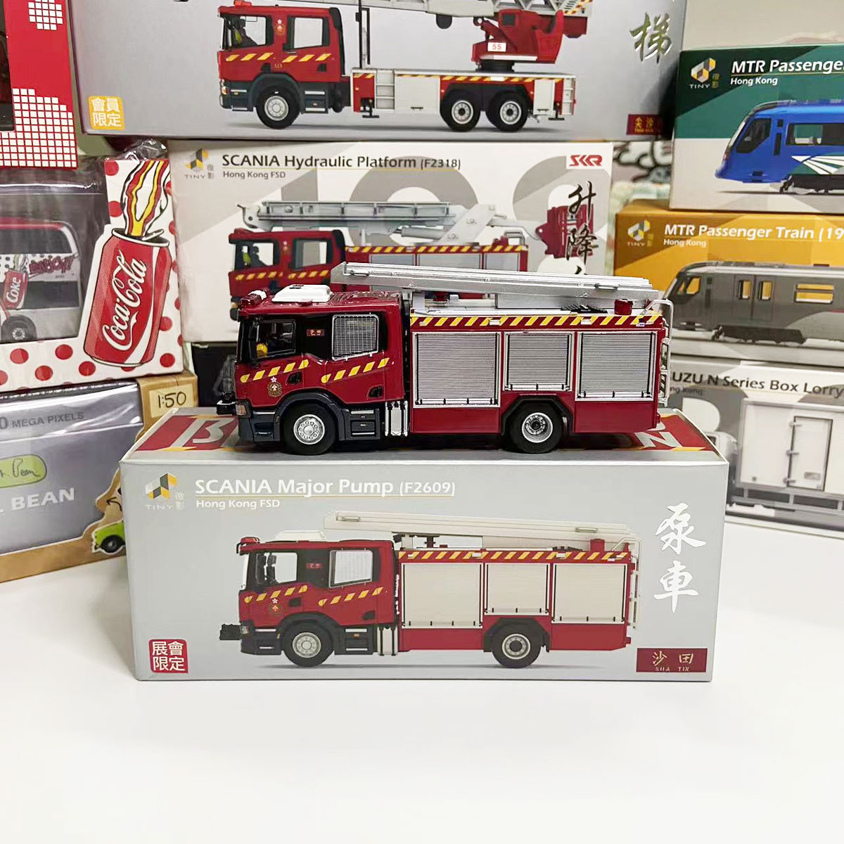 Tiny微影199 Scania 消防处旋转台钢梯车55米F131 合金车模-Taobao