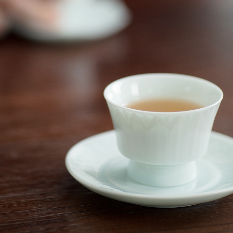 宋代茶盏带托湖田窑宋风复刻点茶品茗杯茶托茶杯杯托套杯-Taobao