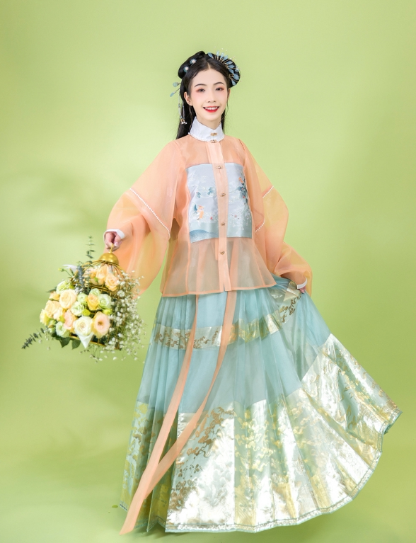 漢服 刺繍 中華風 中国伝統衣装中華服馬面裙秋と冬\r 秋と冬 スタンド 