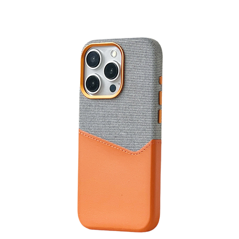 New MagSafe Wireless Luxury Two Tone Card Holder Leather – Business 15, 14, 13, 12 iPhone Case