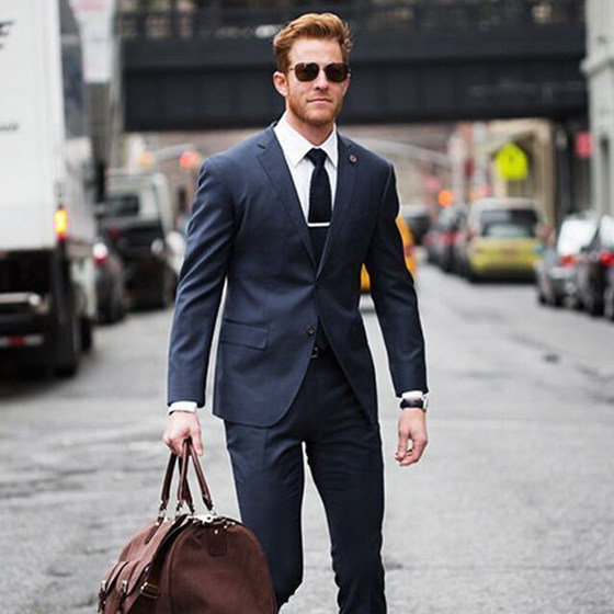 High Grade Wool Navy Slim Fit Business Dress Wool Suit Suit Two-piece Suit Suitable For Work High Grade Wool Navy Slim Fit Business Dress Wool Suit Suit Two-piece Suit Suitable For Work
