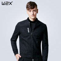 W2X羊毛修身男士长袖夹克 2017春季新款韩版青年潮流帅气休闲外套