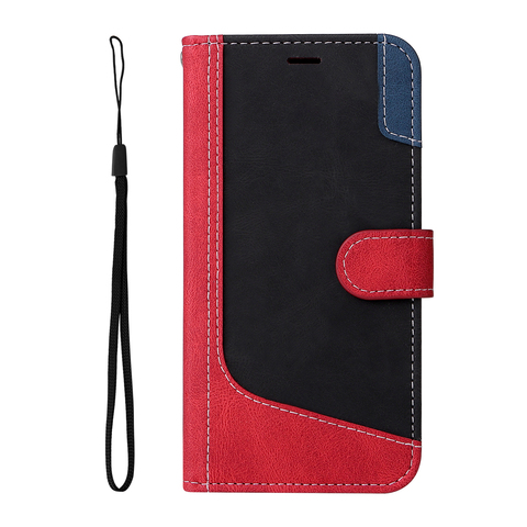Synthetic Leather Wallets Folio Flip Card Holder Two Tone S24, S24 Plus, S24 Ultra, S23, S23 Plus, S23 Ultra, S22, S22 Plus