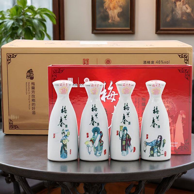 梅兰春 香型白酒 250ml×4本　度数46% 正品】梅兰春芝麻香型白酒46度250ml*4瓶大文化艺术酒梅兰春评价- 淘宝网 その他