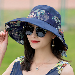 帽子女夏 遮阳帽布 沙滩 可折叠