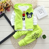 婴幼儿服装 春秋装男女宝宝衣服  卡通韩版童装 长袖3件套Q922
