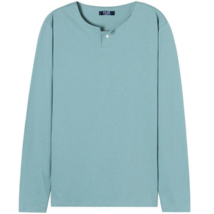 QMAN春季新款男士衬衫男长袖格子加厚修身休