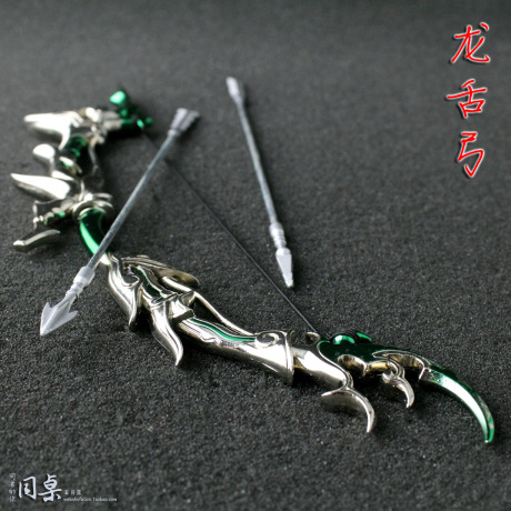 『龙舌弓』冷兵器模型 1:6刀剑霸王轩辕射日后羿李广龙胆枪玄铁