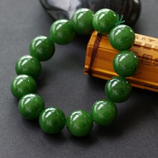Украшения на руку 正品特价!天然和田玉 七号矿 菠菜绿