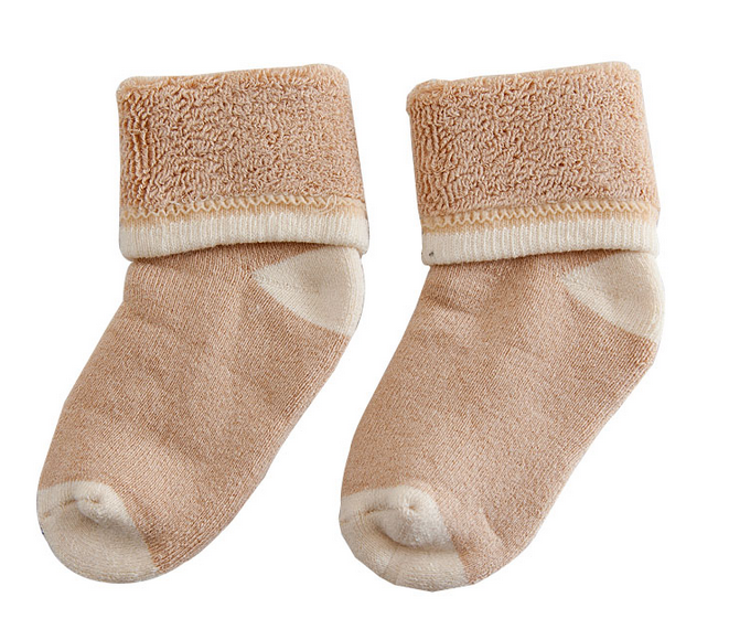 婴儿袜子新款冬季加厚加长筒袜子防滑0-12个月