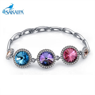 萨凯帕施华洛世奇元素水晶手链女璀璨夺目奥地