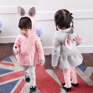 6个月女婴1岁女宝宝冬装套装女童韩版加绒加