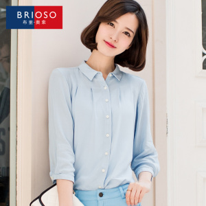 七分袖大码雪纺衫