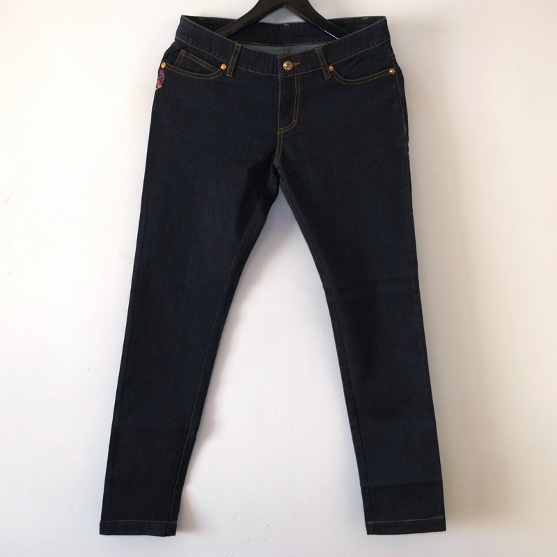 GUССΙ意大利女刺绣低腰牛仔裤outlets奥莱