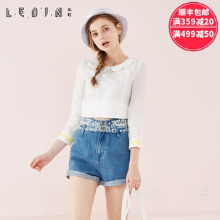 乐町2017春装新款女装显瘦打底长袖高腰针织