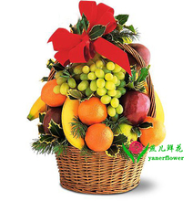 00 高档水果篮上海鲜花快递水果篮速递生日礼物中秋节礼品商务果篮