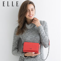 【新品】ELLE女包2016秋冬新款62082十字纹女包时尚单肩包斜挎包