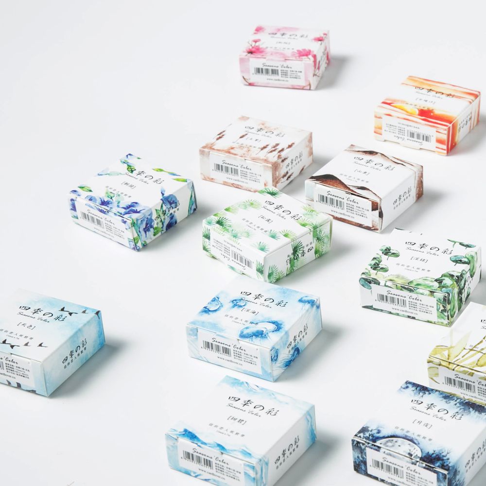 四季之彩热销信的恋人和纸胶带日式水彩手帐贴