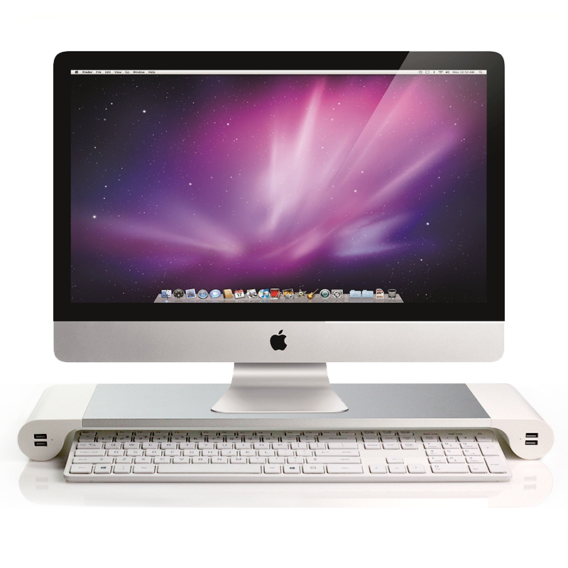 增高架底座托架多功能桌面键盘收纳架iMac台