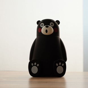 卡通熊本熊保温杯创意便携男女士不锈钢水杯可