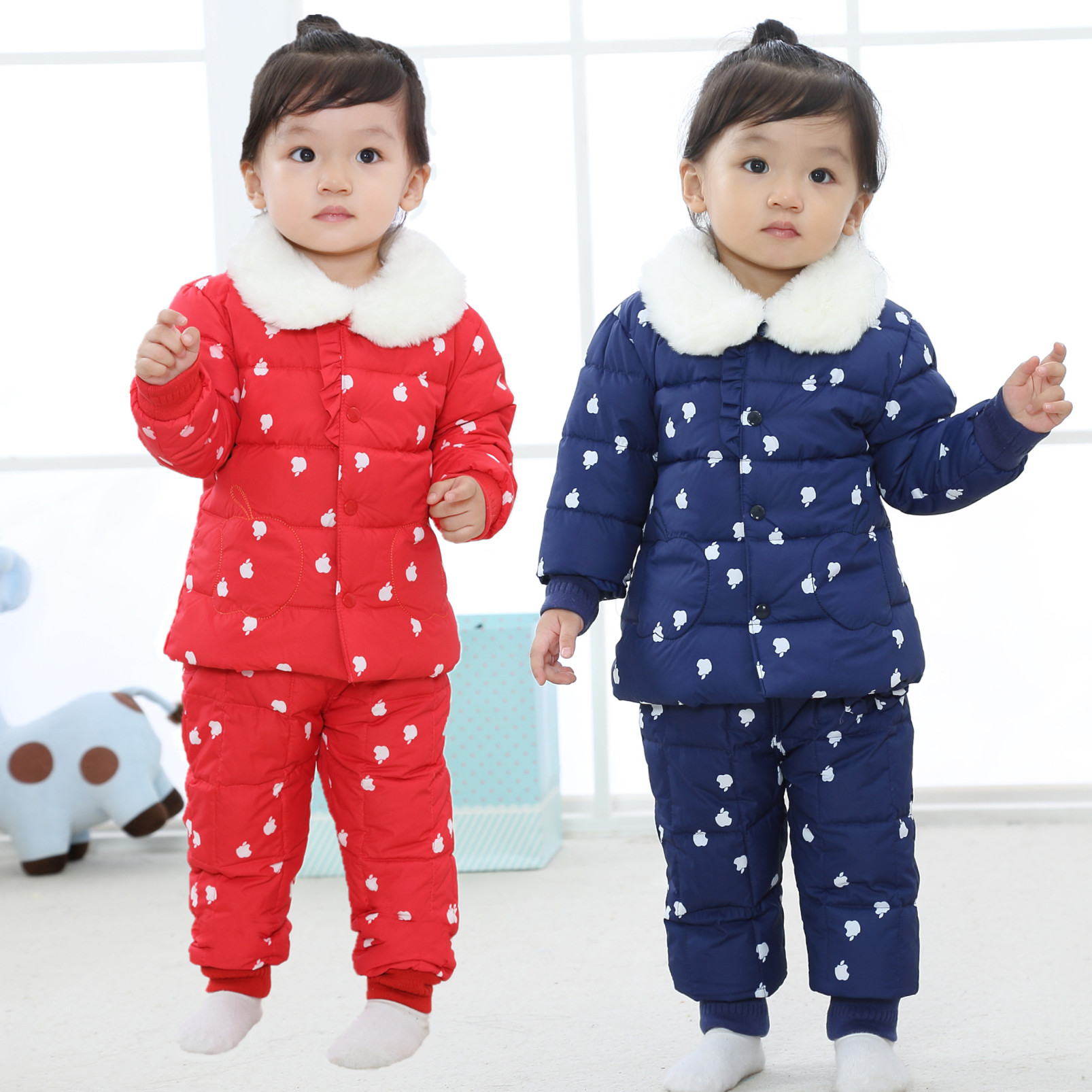 儿童羽绒服套装加厚宝宝羽绒内胆男童女童两件