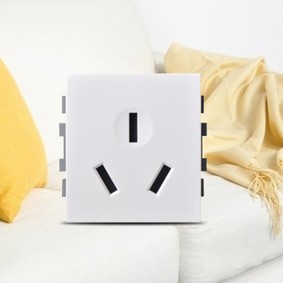 德力西120型模块CD301二孔插座功能件一插电