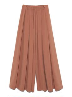 FURFUR1月时尚网纱拼接阔腿休闲裤RWFP1