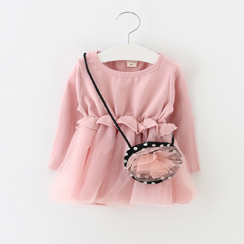 女宝宝裙子上衣秋款童装长袖连衣裙0-1-2-3岁