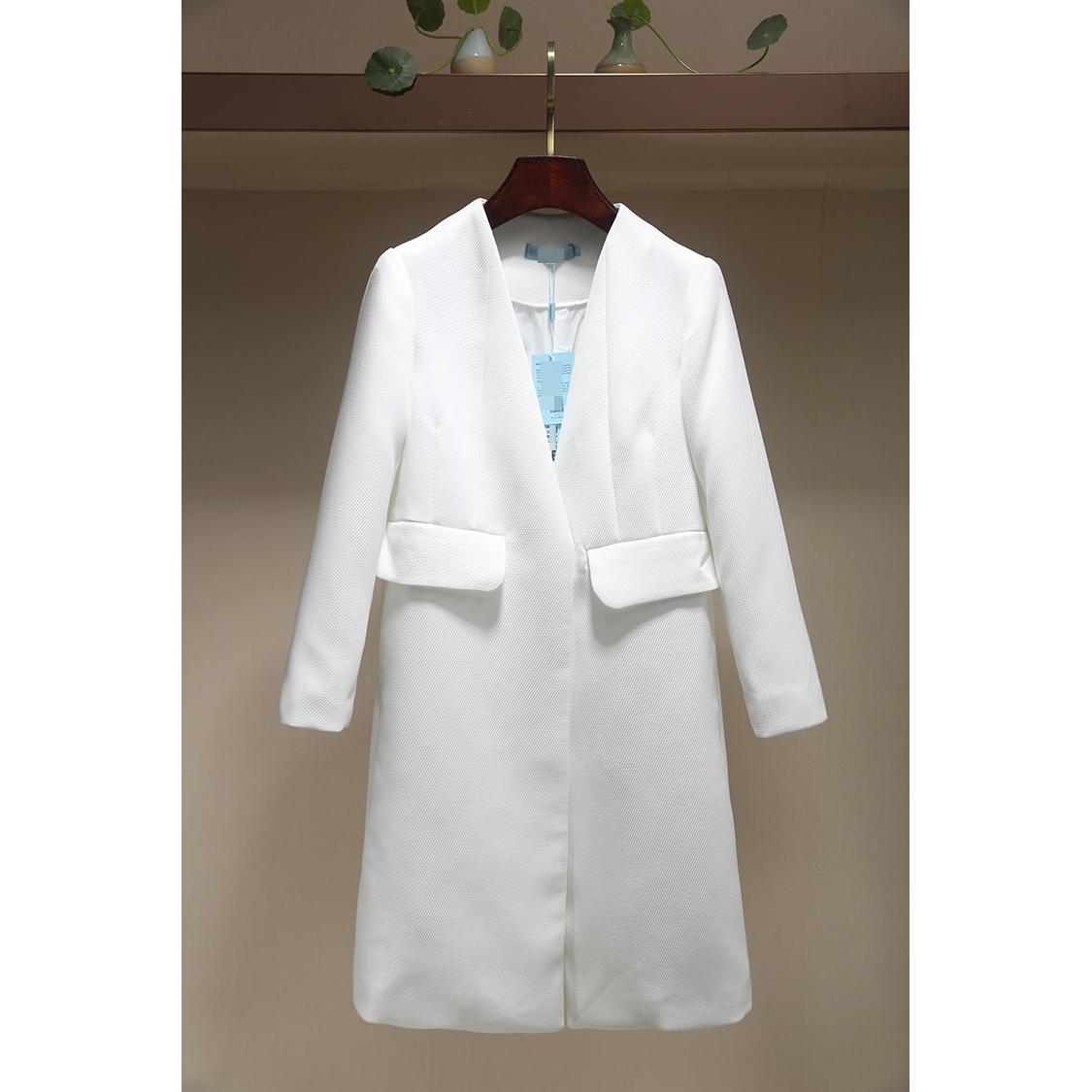 52-1迪系列剪标折扣2017春宽外套风衣中长款