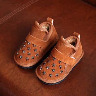 宝宝棉鞋2016冬季新品儿童棉鞋小童磨砂皮棉