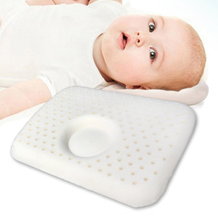 0-1-3-6岁婴儿定型枕头防偏头天然乳胶新生儿
