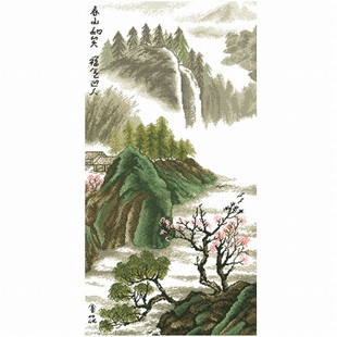 【春山如笑十字绣】_中式山水画图片_中式风景山水画价格_搭配分享