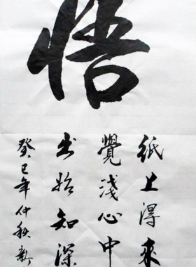 发布了                          字画批发 书法作品 悟