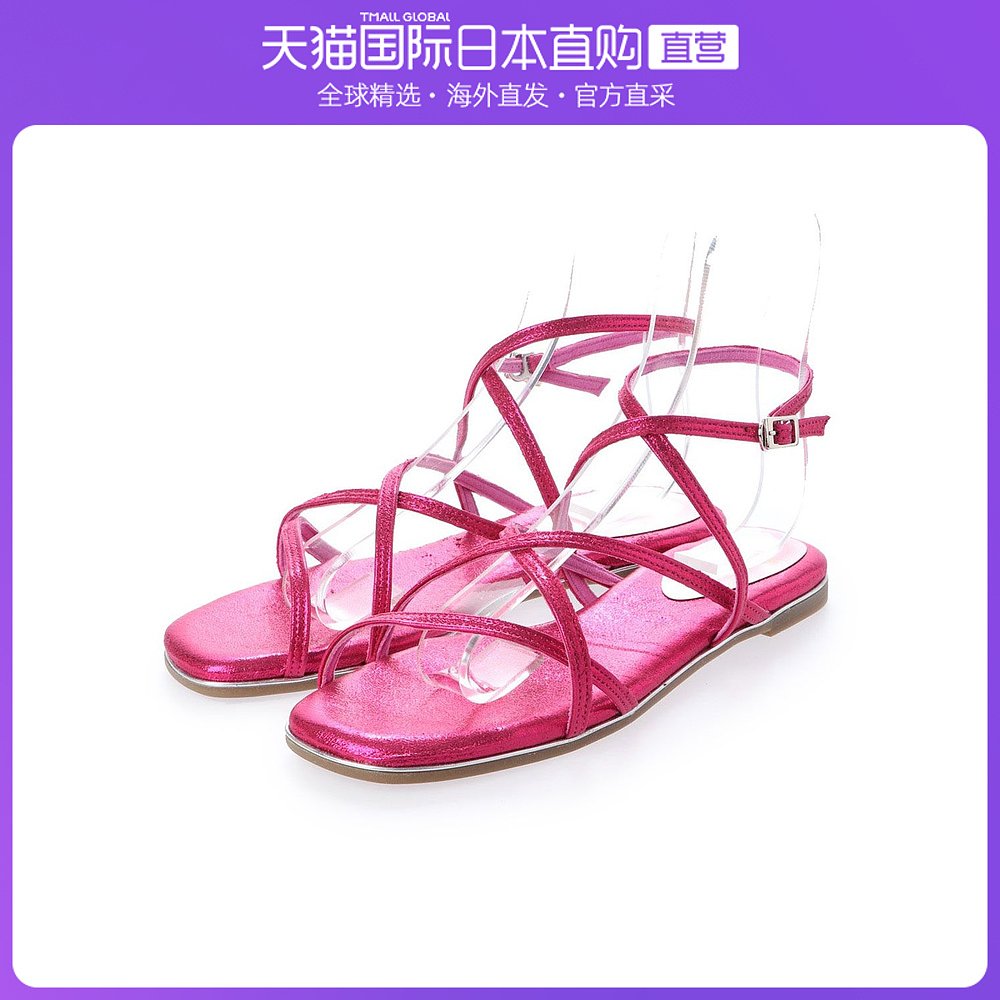 粉红色平底鞋 日本直邮[2020SS] Launa lea 平底绑带凉鞋 (0335) (粉红色)_推荐淘宝好看的粉红色平底鞋