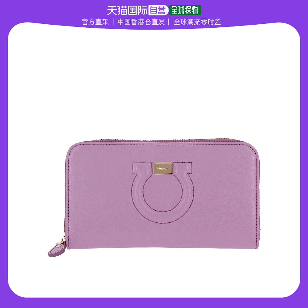 紫色钱包 香港直邮SALVATORE FERRAGAMO 女士紫色皮革钱包 22 C843 683635_推荐淘宝好看的紫色钱包