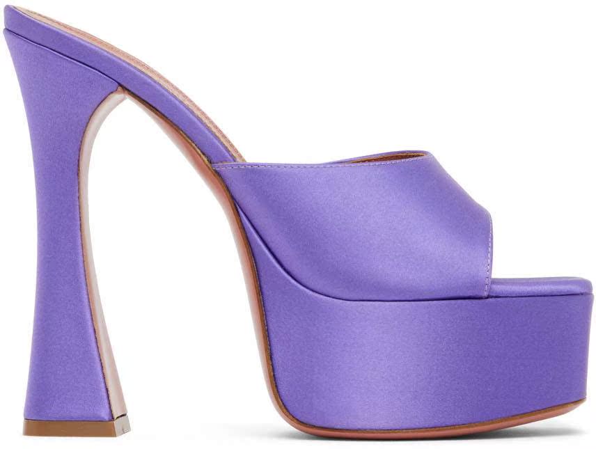 紫色凉鞋 Amina Muaddi  紫色 Dalida 凉鞋2022秋冬奢侈品女_推荐淘宝好看的紫色凉鞋
