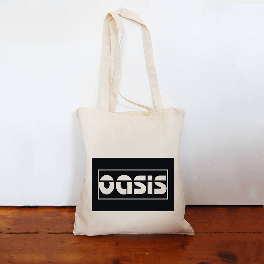 英伦帆布包 Oasis 英伦摇滚乐队 帆布包环保袋  文艺复古 男女购物手提袋_推荐淘宝好看的女英伦帆布包