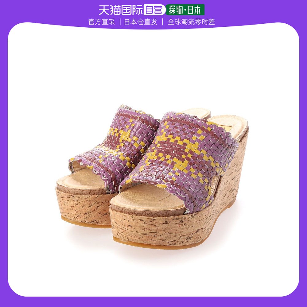 紫色坡跟鞋 日本直邮BY Uncle Asinaga 网眼坡跟凉鞋（紫色）_推荐淘宝好看的紫色坡跟鞋