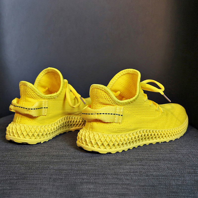 黄色运动鞋 椰子健身房室内运动鞋女软底黄色跑步鞋轻便透气减震瑜伽超轻跑鞋_推荐淘宝好看的黄色运动鞋