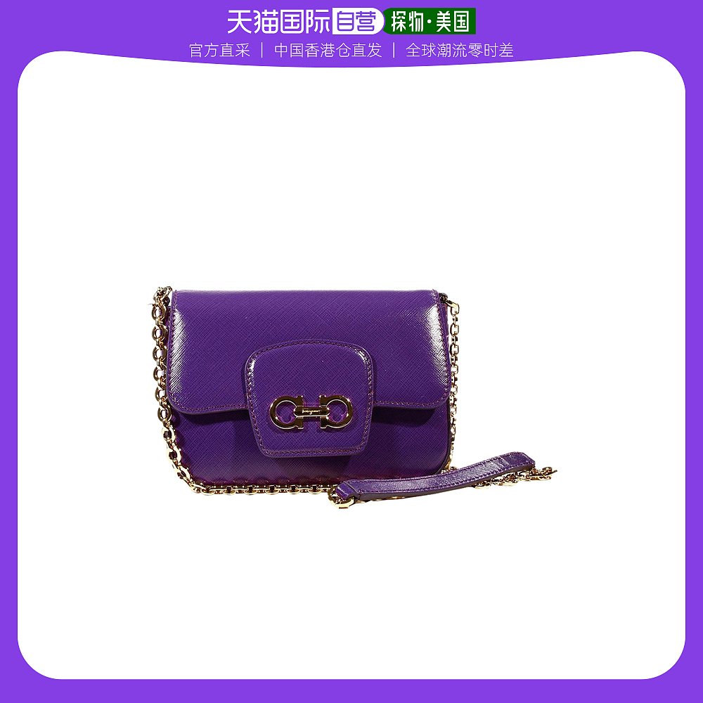 紫色斜挎包 香港直发SALVATOREFERRAGAMO菲拉格慕女士紫色皮革斜挎包21E080_推荐淘宝好看的紫色斜挎包