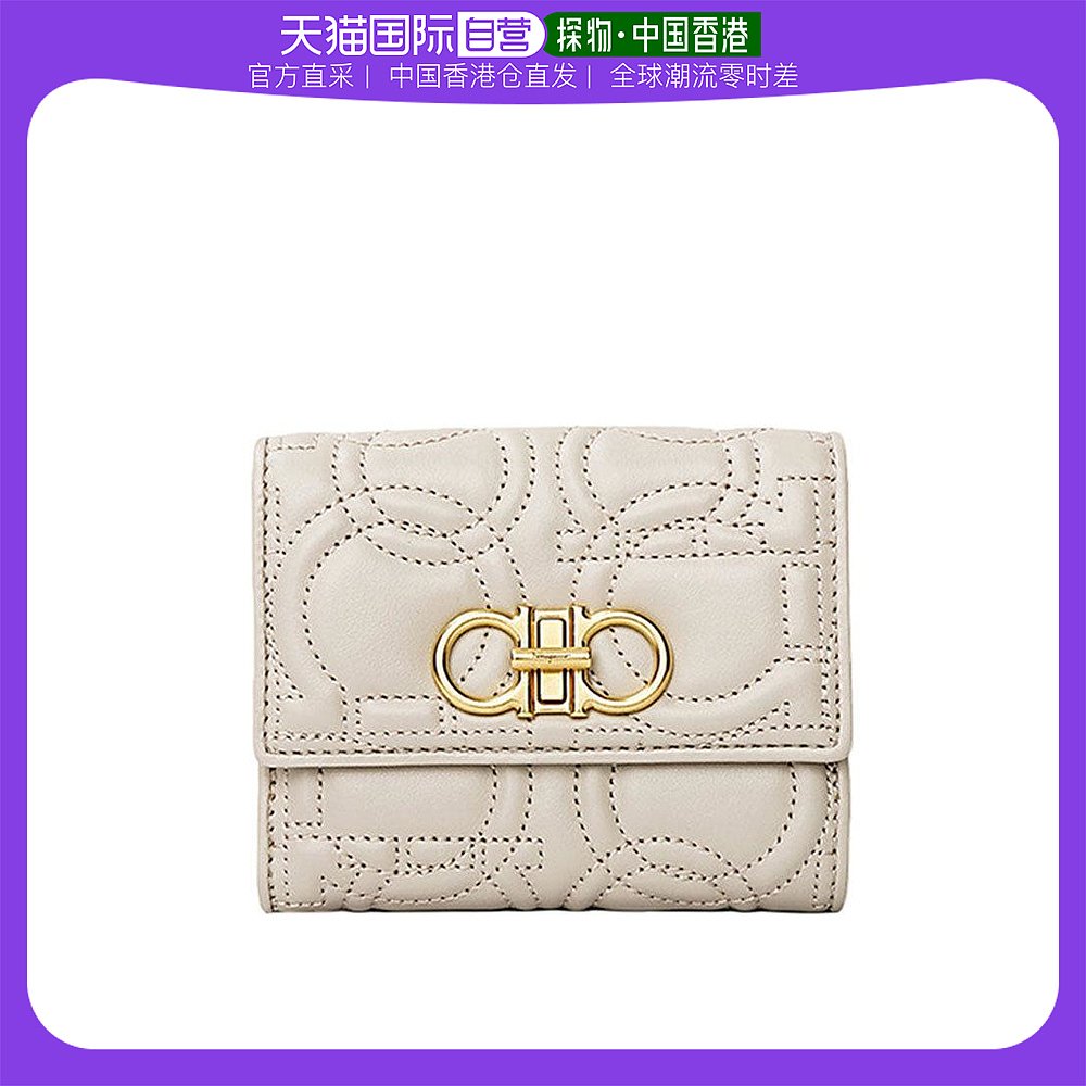 白色钱包 香港直邮Salvatore Ferragamo菲拉格慕 女士白色钱包卡包 22D33_推荐淘宝好看的白色钱包