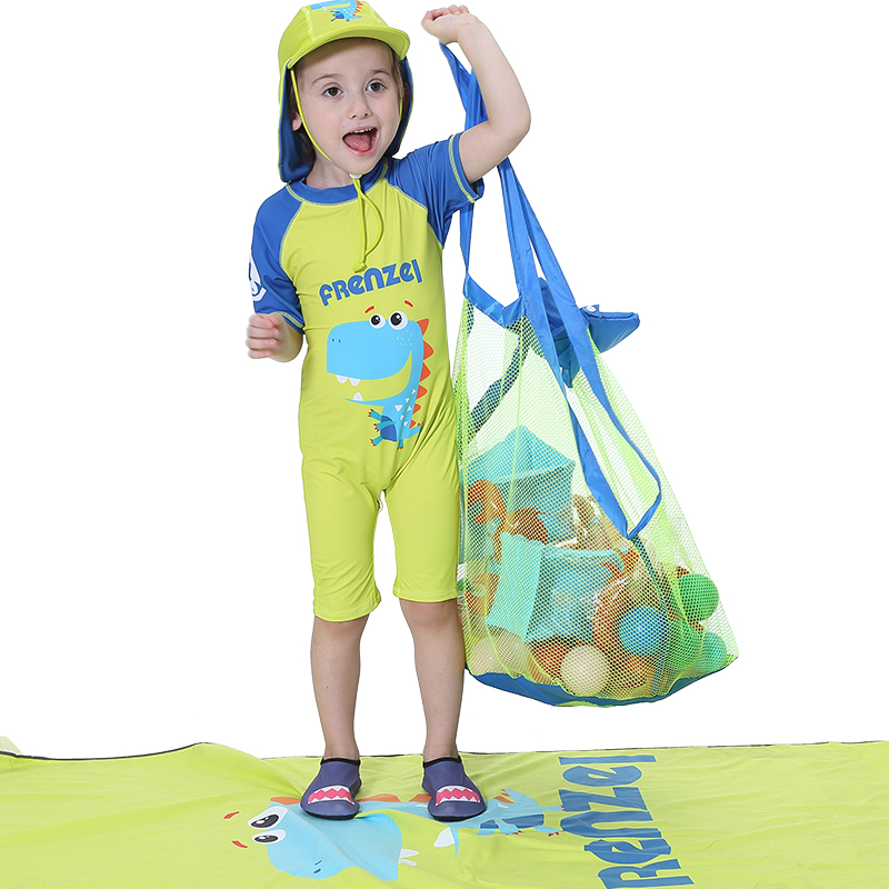 绿色贝壳包 儿童沙滩玩具收纳袋收纳包绿色网格收纳包蓝色贝壳收藏包大网袋_推荐淘宝好看的绿色贝壳包